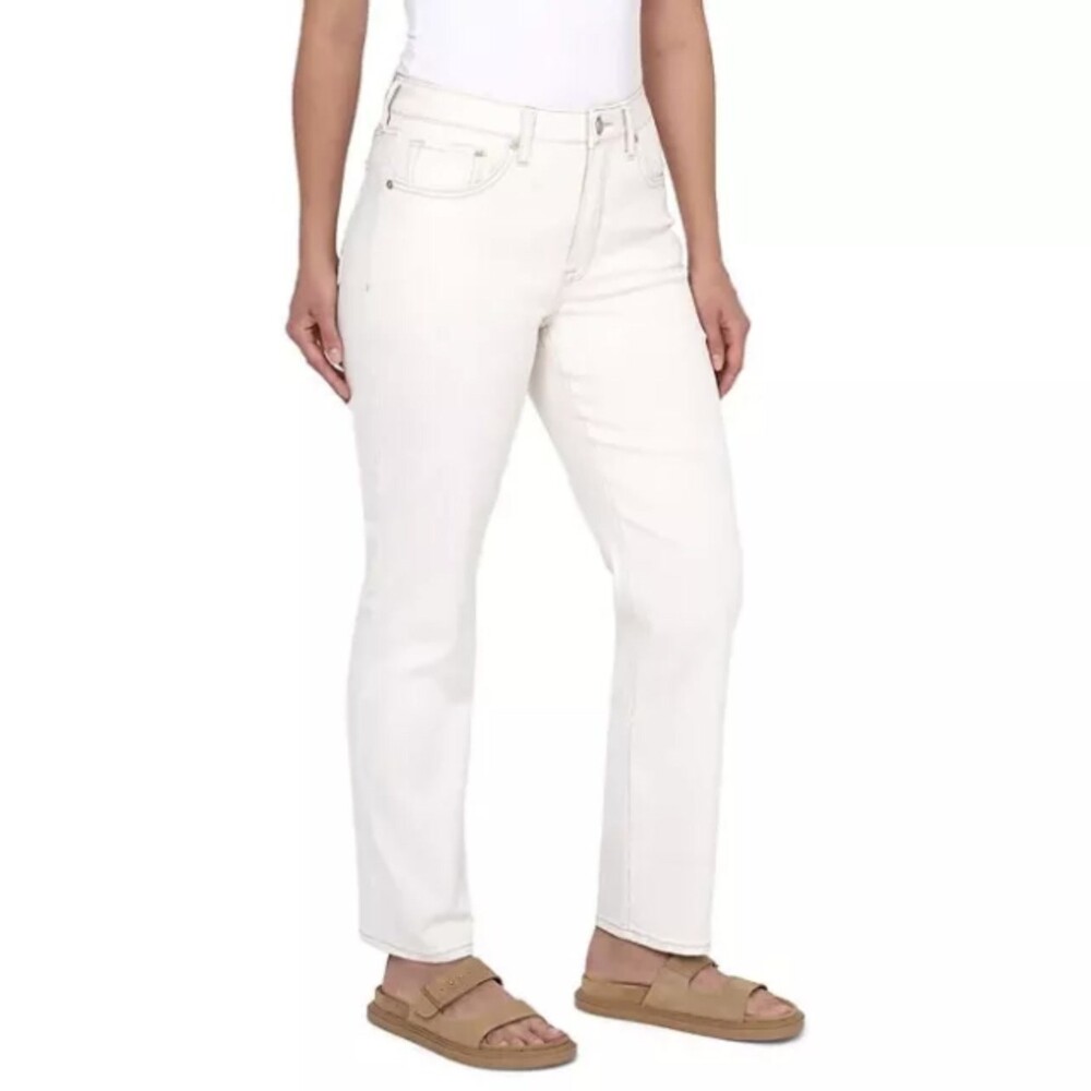 NWT‎ Seven7 Ladies High Rise Slim Straight Jeans Size 16 Bone